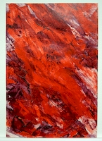 Red rock,acrylic on paper,2021
